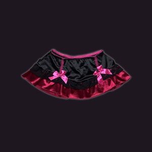 Satin Micro Mini Skirt Lingerie